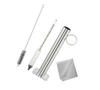 El equipo esencial de creación de densidad líquida incluye taza de medición de hidrómetro y mango protector de dedo herramienta de medición de densidad de laboratorio