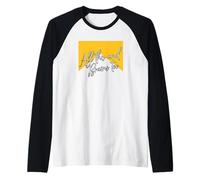 El Equipo Universitario es Dorado, Todo Esto y el Cerebro es Demasiado Amarillo Camiseta Manga Raglan
