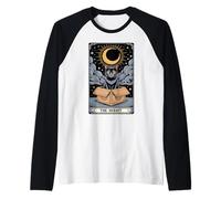 El Ermitaño Tarot Tarjeta Gato En Caja Místico Divertido Gato Camiseta Manga Raglan