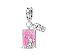 El Ermitaño Tarot Vertical Colgante Charm, Charm para Pulsera, Compatible con Pandora Pulsera Neckalce