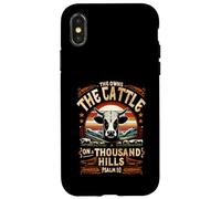 Él es dueño del Ganado en mil colinas Puerta de Entrada de la Biblia Salmo 50 Carcasa para iPhone X/XS