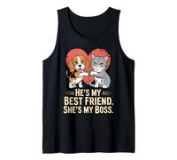 Él Es Mi Mejor Amigo. Ella Es Mi Jefa Camiseta sin Mangas