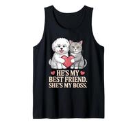Él Es Mi Mejor Amigo. Ella Es Mi Jefa Camiseta sin Mangas