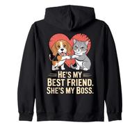 Él Es Mi Mejor Amigo. Ella Es Mi Jefa Sudadera con Capucha