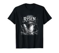 Él es resucitado Resurrección Cristiana Resurrección Tumba Escena Camiseta