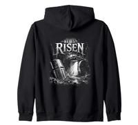 Él es resucitado Resurrección Cristiana Resurrección Tumba Escena Sudadera con Capucha