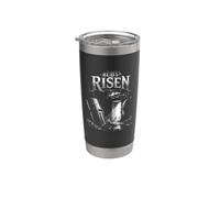 Él es resucitado Resurrección Cristiana Resurrección Tumba Escena Vaso térmico de acero inoxidable de doble pared