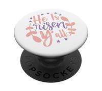 Él es Resucitado Todos Pascua Jesús Resurrección Domingo Cristiano PopSockets PopGrip Adhesivo