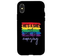 Él es una Ella Y Ella Es Increíble Salida Para Lesbianas Carcasa para iPhone X/XS