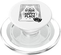 El Escenario Es Mi Lugar Feliz Entusiasta del Teatro PopSockets PopGrip para MagSafe