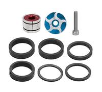 El espaciador de auriculares de bicicleta Cansucc con tapa superior del tallo y enchufe del expansor del auricular para el tallo delantero de 28.6 mm de diámetro delantero (Bleu)