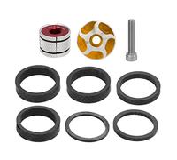 El espaciador de auriculares de bicicleta Cansucc con tapa superior del tallo y enchufe del expansor del auricular para el tallo delantero de 28.6 mm de diámetro delantero (Or)