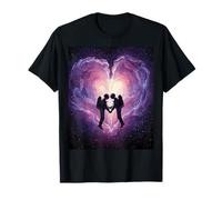 El Espacio-Tiempo Abraza la conexión Celestial de la Pareja interestelar Camiseta