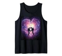 El Espacio-Tiempo Abraza la conexión Celestial de la Pareja interestelar Camiseta sin Mangas