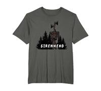 El Espeluznante Personaje de Terror Sirenhead Siren Head, ¿Tienes Miedo? Camiseta, Hombre Tallas Grandes, Asfalto, 2X Alto