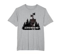 El Espeluznante Personaje de Terror Sirenhead Siren Head, ¿Tienes Miedo? Camiseta, Hombre Tallas Grandes, Gris Jaspeado, 6X Alto