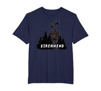 El Espeluznante Personaje de Terror Sirenhead Siren Head, ¿Tienes Miedo? Camiseta, Hombre Tallas Grandes, Azul Marino, 3X Alto