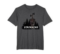El Espeluznante Personaje de Terror Sirenhead Siren Head, ¿Tienes Miedo? Camiseta, Hombre Tallas Grandes, Jaspeado Oscuro, 2X Alto