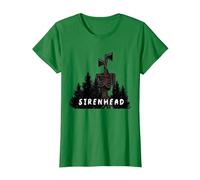 El Espeluznante Personaje de Terror Sirenhead Siren Head, ¿Tienes Miedo? Camiseta, Mujer, Verde Kelly, S