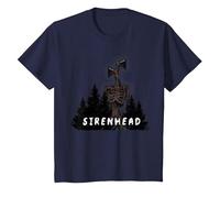 El Espeluznante Personaje de Terror Sirenhead Siren Head, ¿Tienes Miedo? Camiseta, Niños, Azul Marino, 10 años