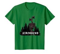 El Espeluznante Personaje de Terror Sirenhead Siren Head, ¿Tienes Miedo? Camiseta, Niños, Verde Kelly, 10 años