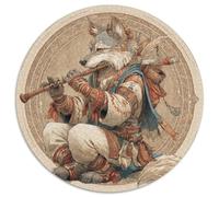 El espíritu del Coyote, representado al Estilo indígena Rompecabezas Puzzle,1000pcs (67.5x67.5cm) Adulto Juego EduGatoivo Decoración del Hogar
