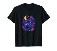 El espíritu del dragón Celestial se eleva Entre Las Estrellas Arte mágico Lunar Camiseta