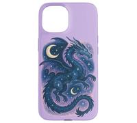 El espíritu del dragón Celestial se eleva Entre Las Estrellas Arte mágico Lunar Carcasa para iPhone 15