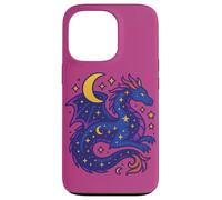 El espíritu del dragón Celestial se eleva Entre Las Estrellas Arte mágico Lunar Carcasa para iPhone 13 Pro