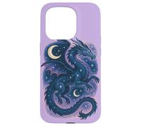 El espíritu del dragón Celestial se eleva Entre Las Estrellas Arte mágico Lunar Carcasa para iPhone 15 Pro