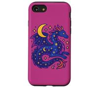 El espíritu del dragón Celestial se eleva Entre Las Estrellas Arte mágico Lunar Carcasa para iPhone SE (2020) / 7/8