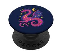 El espíritu del dragón Celestial se eleva Entre Las Estrellas Arte mágico Lunar PopSockets PopGrip Adhesivo
