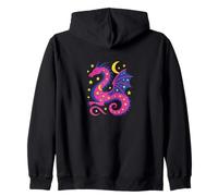 El espíritu del dragón Celestial se eleva Entre Las Estrellas Arte mágico Lunar Sudadera con Capucha