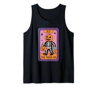 El Esqueleto de Calabaza de la Carta del Truco o del Tarot Camiseta sin Mangas