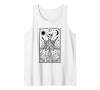 El Esqueleto de la Carta del Tarot del Electricista Camiseta sin Mangas