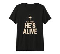 Él está Vivo Cristiano Jesús Resurrección Fe Camiseta Premium