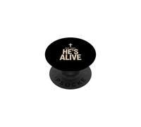 Él está Vivo Cristiano Jesús Resurrección Fe PopSockets PopGrip Adhesivo