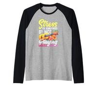 El estrés es causado por no Tocar el Ukelele Suficiente músico Camiseta Manga Raglan