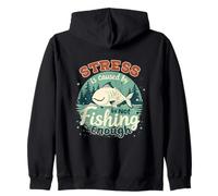 El estrés es causado por un Pescador Divertido Que no Pesca lo Suficiente Sudadera con Capucha