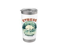 El estrés es causado por un pescador divertido que no pesca lo suficiente Vaso térmico de acero inoxidable de doble pared