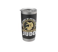 El Estudio De La Física Karate Judoka Deportes Fighter Cool Judo Vaso térmico de acero inoxidable de doble pared
