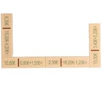 El euro computacional de 40 porciones, matemáticas computacional del dominó del juego de 20 de x 16 de x 3 cm aprende OTRA VEZ el juego mental