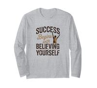 El éxito Comienza con Creer en ti Mismo ilustración Manga Larga