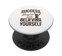 El éxito Comienza con Creer en ti Mismo ilustración PopSockets PopGrip Adhesivo