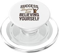 El éxito Comienza con Creer en ti Mismo ilustración PopSockets PopGrip para MagSafe