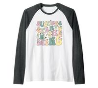 El éxito Comienza en la Mente Cita de positividad Motivacional Camiseta Manga Raglan
