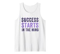 El éxito Comienza en la Mente Cita de positividad Motivacional Camiseta sin Mangas