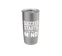 El éxito comienza en la mente Cita motivacional de emprendedor Vaso térmico de acero inoxidable de doble pared