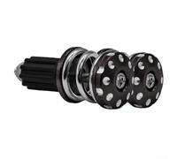 El extremo del manillar de motocicleta de 22 mm proporciona masa adicional en los extremos de la barra para contrarrestar las frecuencias de resonancia y mejorar la amortiguación (negro)