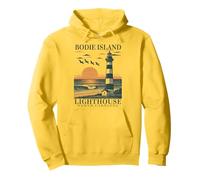El Faro de Bodie Island Nags Head | Arte de Carolina del Norte Sudadera con Capucha